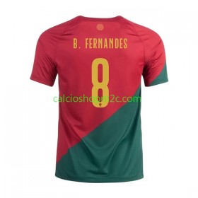 Portogallo B.Fernandes 8 Maglia Prima World Cup 2022 Manica Corta